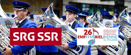 SRG SSR: Festa federale di musica 2026: diretta nazionale da Bienne con la SSR, principale media partner