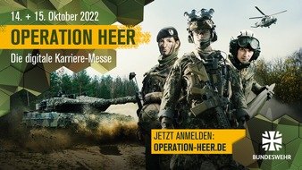 PIZ Personal: Operation Heer - Die erste digitale Karriere-Messe für unsere Landstreitkräfte am 14. und 15. Oktober 2022