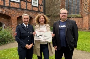 Polizeiinspektion Verden / Osterholz: POL-VER: +Benefizkonzert bringt Spenden von 2.296 Euro f&uuml;r das Projekt "Kinder als Zeug:innen h&auml;uslicher Gewalt"+