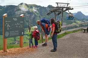 Hornbahn Hindelang GmbH & Co. KG: Fünf-Täler-Blick als Belohnung: Hornbahn Hindelang bringt Wanderer in Naturwelt – Bikepark öffnet am 14. Mai - Viel Musik im Sommer