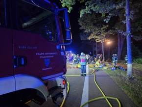FW-AR: Rettungshubschrauber im Einsatz- Verkehrsunfall in der Nacht zu Samstag