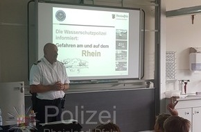 Polizeipräsidium Einsatz, Logistik und Technik: WSPA-RP: Vortragsreihe " Gefahren am Wasser" der Wasserschutzpolizeistation St.Goar