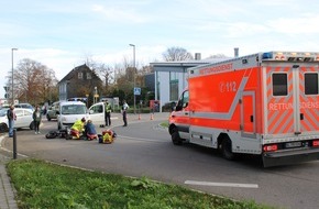 Polizei Rheinisch-Bergischer Kreis: POL-RBK: Burscheid - Motorradfahrer bei Unfall im Kreisverkehr schwer verletzt