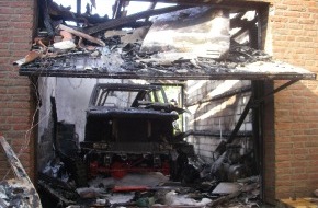 Polizei Düren: POL-DN: Explodierende Batterie setzte Garage in Brand