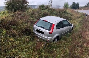 Polizeidirektion Landau: POL-PDLD: Von der Fahrbahn abgekommen