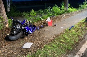 Polizeiinspektion Hildesheim: POL-HI: Schwerer Motorradunfall auf der L460