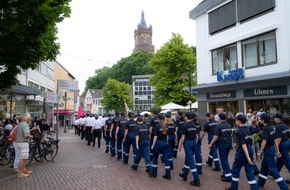 Feuerwehr Kleve: FW-KLE: Stadtfeuerwehrfest / 125 Jahre Löschzug Kleve und Musikzug