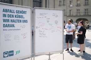 Communiqué: «Le littering poursuit son recul en Suisse»