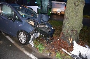 Polizeiinspektion Hildesheim: POL-HI: Baumunfall mit einer verletzten Person und hohen Sachschaden