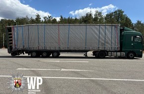 Polizeiautobahnstation Kaiserslautern und Zentrale Verkehrsdienste: POL-PASTKL: Polizei stoppt verkehrsunsicheren Lkw