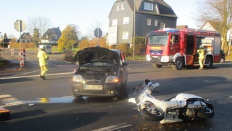 Polizei Rheinisch-Bergischer Kreis: POL-RBK: Wermelskirchen - Rollerfahrer in Dabringhausen schwer verletzt
