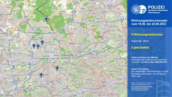 Polizeipräsidium Oberhausen: POL-OB: Wohnungseinbruchsradar - Zwei von sechs Wohnungseinbrüchen gescheitert