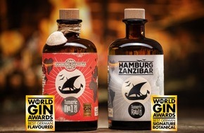 Hamburg-Zanzibar: Deutschlands bester Gin kommt erneut aus kleinster Destille Hamburgs / Hamburg-Zanzibar gewinnt in gleich zwei Kategorien beim "World Gin Award 2022"