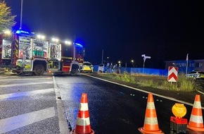 Feuerwehr Grevenbroich: FW Grevenbroich: Unfall bei Neurath fordert zwei Verletzte