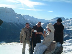 Le panorama de l&#039;Engadine comme décor pour une vedette mondiale