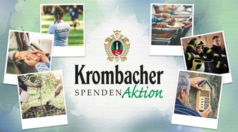 Krombacher Brauerei GmbH & Co.: "Sie schlagen vor - wir spenden": Krombacher Spendenaktion 2022 startet