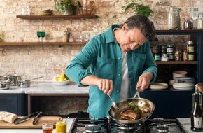 Tefal: Für extra krosses Anbraten mit feinsten Röstaromen: Jamie Oliver Cook Smart ist die neue unbeschichtete Edelstahl-Pfanne von Jamie Oliver by Tefal