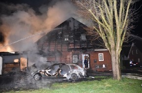Polizeiinspektion Verden / Osterholz: POL-VER: Zwei Brände in einer Nacht bleiben glücklicherweise ohne Verletzte