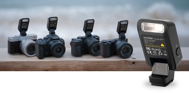Rollei GmbH & Co. KG: Viltrox Flash Vintage Z2 &ndash; kompakter Aufsteckblitz f&uuml;r Sony, Canon, Fujifilm und Nikon