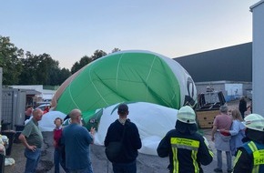 Feuerwehr Hattingen: FW-EN: Gemeldete Notlage eines Heißluftballons