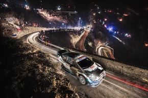 Ford Fiesta WRC fährt bei der WM-Rallye Monte-Carlo auf Rang vier