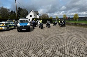 Polizeipräsidium Trier: POL-PPTR: Motorradkontrolle - Polizei zieht positives Fazit