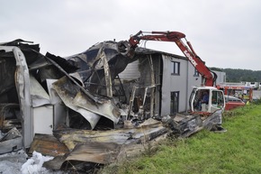 FW-KLE: Abschlussmeldung: Brand eines kunststoffverarbeitenden Betriebs im Gewerbegebiet Bedburg-Hau