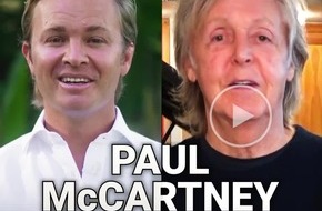 Gemeinsam für weniger Fleischkonsum: Nico Rosberg unterstützt Paul McCartney bei Meat Free Monday