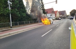 Polizeiinspektion Northeim: POL-NOM: Pkw geriet in Brand