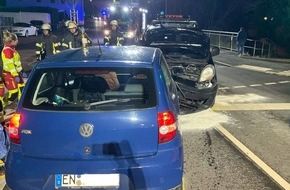Kreispolizeibehörde Ennepe-Ruhr-Kreis: POL-EN: Wetter: Frontalzusammenstoß zwischen zwei Pkw- Zwei Personen verletzt