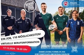 Polizeidirektion Lüneburg: POL-LG: Virtuelle Berufsinformation der Polizei Niedersachsen