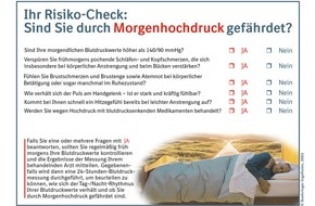 Boehringer Ingelheim: Bundesweite Aufklärungsaktion / Morgenhochdruck - die unterschätzte Gefahr