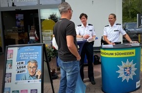 Polizeipr&auml;sidium S&uuml;dhessen: POL-DA: Wald-Michelbach: Reger Betrieb am Infostand der Polizei - Schutzfrauen vor Ort mit Tipps f&uuml;r Seniorinnen und Senioren