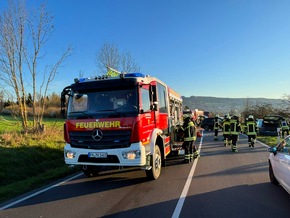 KFV Bodenseekreis: Zwei Verletzte nach Frontalzusammenstoß auf B33 bei Markdorf