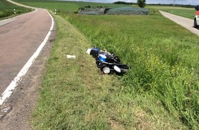 Polizeidirektion Pirmasens: POL-PDPS: Verkehrsunfall mit schwer verletztem Motorradfahrer auf Landstraße zwischen Reifenberg und Schmitshausen