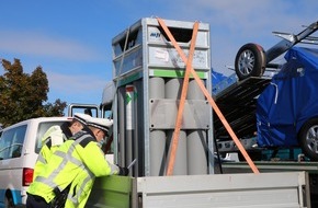 Polizeipräsidium Ludwigsburg: POL-LB: Trucker-Safety-Week: Polizei überprüft Ladungssicherung