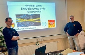 Polizeidirektion Montabaur: POL-PDMT: Hachenburg - Gefahren durch Elektrofahrzeuge, Feuerwehr und Polizei Hachenburg im Austausch