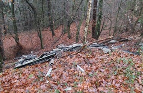 Polizeidirektion Neustadt/Weinstraße: POL-PDNW: Illegal Asbestfaserplatten im Wald entsorgt
