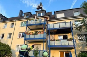 Feuerwehr Essen: FW-E: Erneut Feuer auf Balkon - keine Verletzten