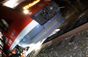 Bundespolizeiinspektion Flensburg: BPOL-FL: Zug fährt in Baum - keine Verletzten