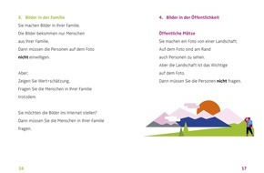BLM Bayerische Landeszentrale für neue Medien: Für Menschen mit Leseeinschränkungen: Tipps für sicheren Umgang mit Fotos im Netz / BLM-Broschüre jetzt in Leichter Sprache