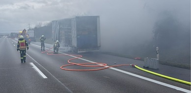 PASt (KvD) - Polizeipräsidium Westhessen: POL-WI: LKW-Brand auf der A3 im Bereich der Stadt Limburg