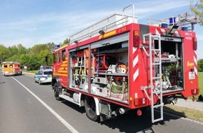Freiwillige Feuerwehr Selfkant: FW Selfkant: Verkehrsunfall durch Überholmanöver mit zwei verletzten Personen auf der K1
