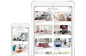 Westwing Home & Living GmbH: Inspiration direkt aufs Sofa mit der neuen Westwing Home & Living iPad App / Westwing launcht neue App für iPad und iPhone und macht es so noch bequemer Wohnideen zu Hause zu entdecken