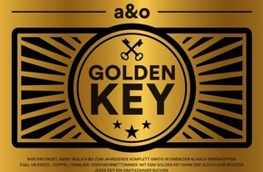 a&o HOTELS and HOSTELS: a&o gratis: Der a&o Golden Key liegt unter der Matratze