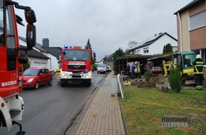 Feuerwehr Iserlohn: FW-MK: Minibagger beschädigt Wasserleitung