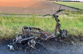 Kreispolizeibehörde Soest: POL-SO: Roller in Flammen