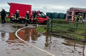 Feuerwehr Schermbeck: FW-Schermbeck: Zweiter Einsatz aufgrund der starken Regenfälle