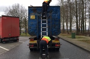 Polizeipräsidium Trier: POL-PPTR: Polizei kontrolliert Schwerlastverkehr - Weiterfahrt untersagt