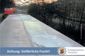 Polizeipräsidium Westpfalz: POL-PPWP: Vorsicht, tieffliegende Eisplatten!